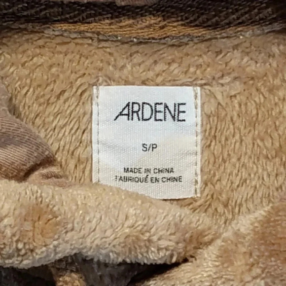 Ardene Tan Warm &  Fuzzy Long Sleeve Teddy Hoodie in Size Small - Picture 3 of 10